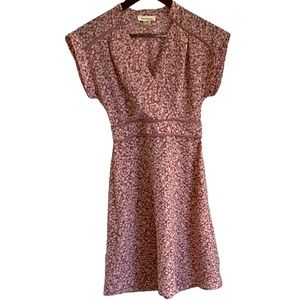Monteau, dusty, pink floral dress women XS